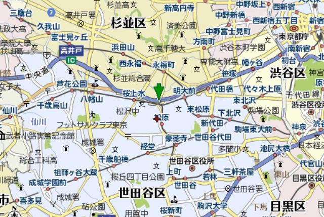 杉並 世田谷 フラダンススタジオ レンタルスタジオ マップ 地図